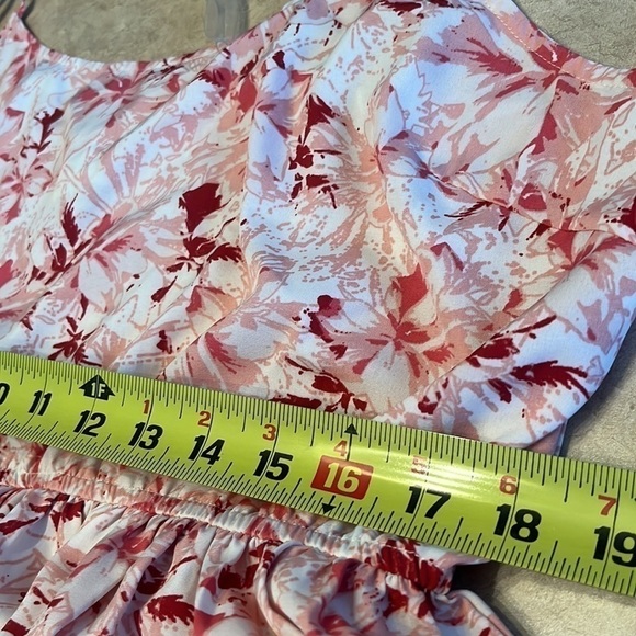 Hayden Los Angeles Floral Back Smocked Tiered Tank Dress size 2XL pink maxi - Picture 11 of 11